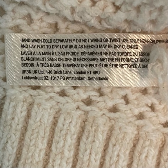 Anthropologie Daily Practice Half Zip Oversized Pullover Cotton Sweater Cream S - Picture 9 of 10